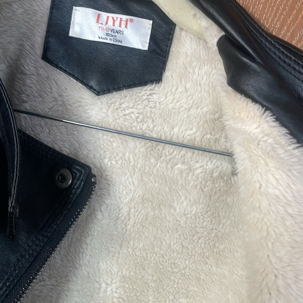 LJYH - Faux Leather Jacket - Soft lining - Picture 3 of 11